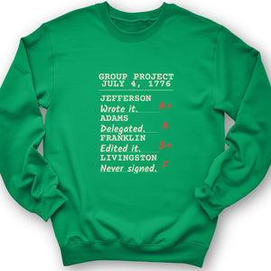 Declaration Of Independence Group Project Crewneck