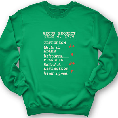 Declaration Of Independence Group Project Crewneck