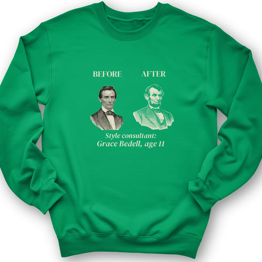 Lincoln Style Consultant Grace Bedell Crewneck