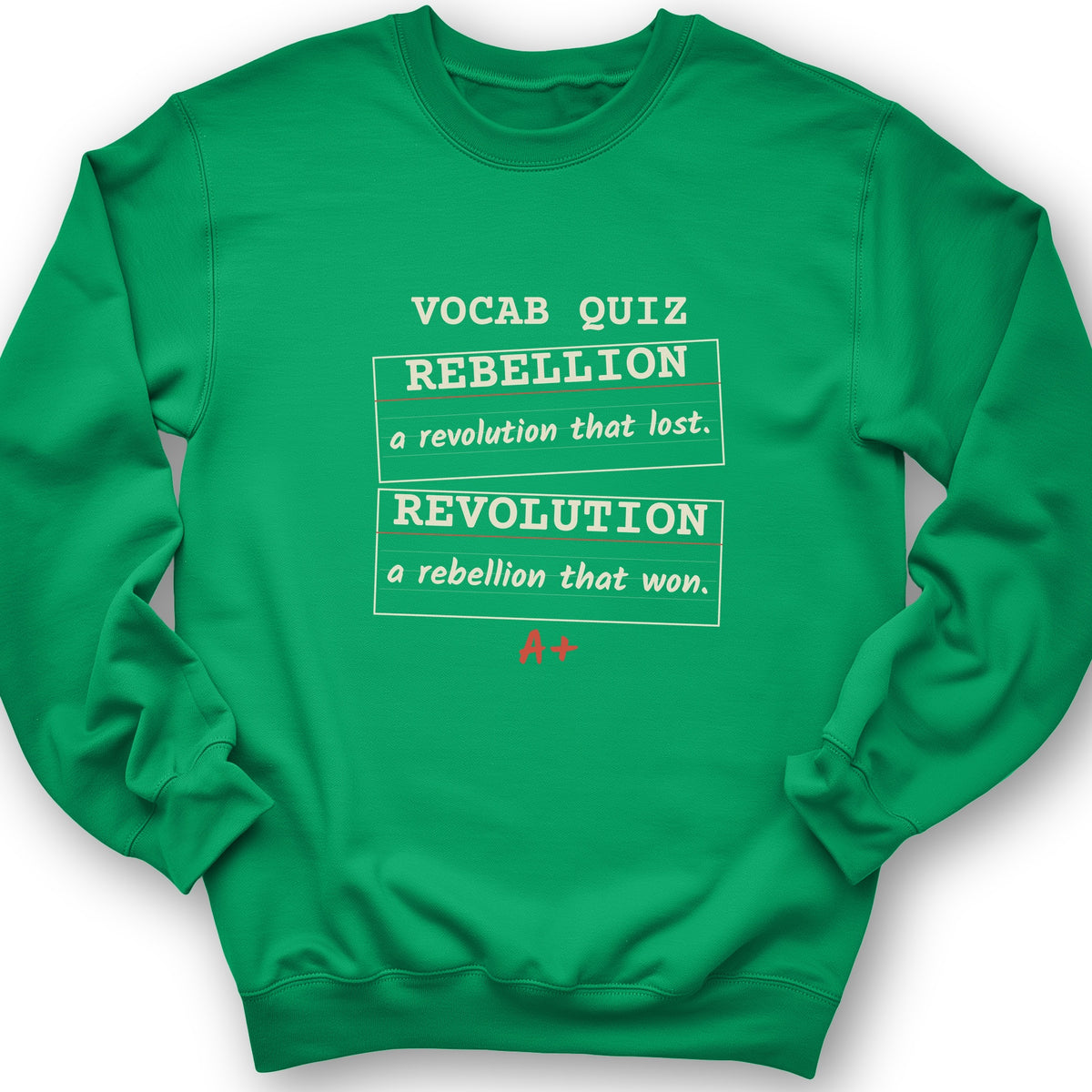 Rebellion Vs Revolution Flash Cards Crewneck