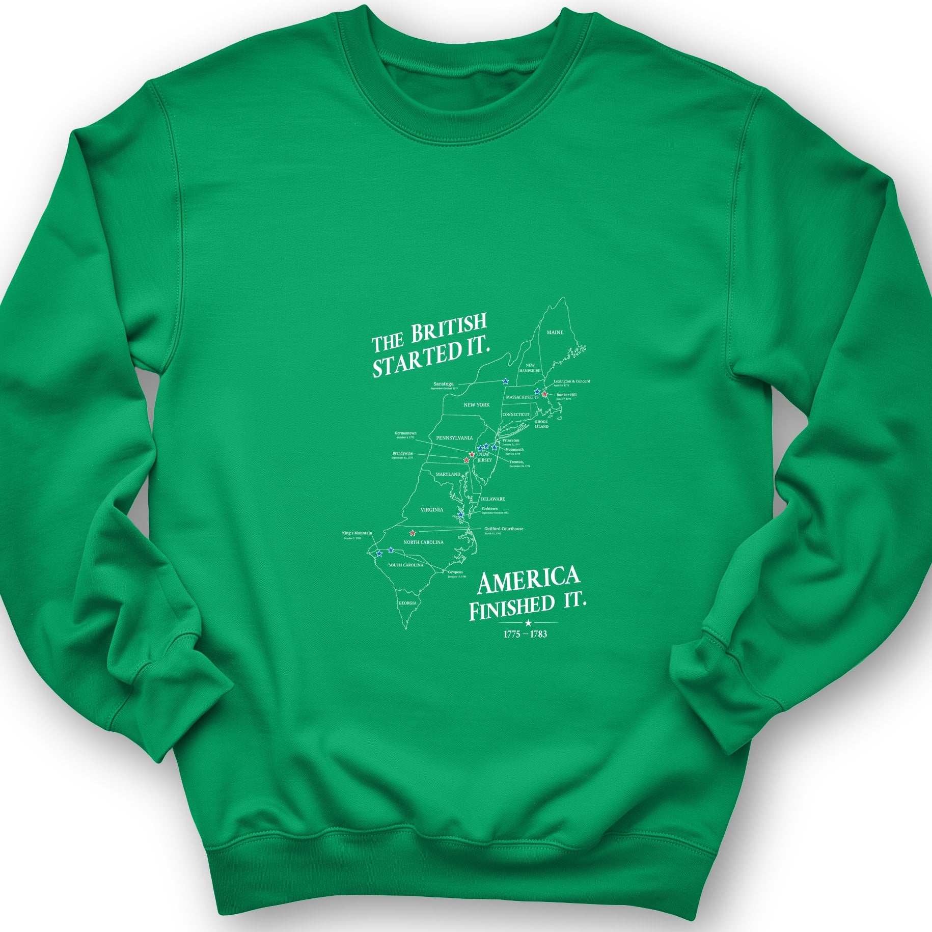 Revolutionary War Map Sweatshirt