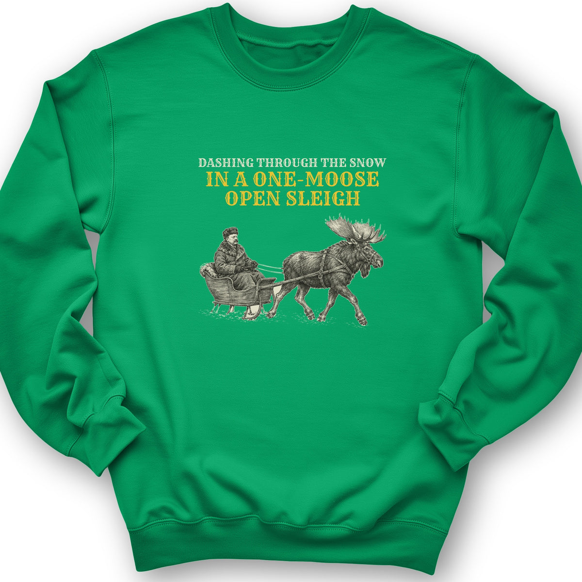 Teddy Roosevelt One Moose Open Sleigh Crewneck