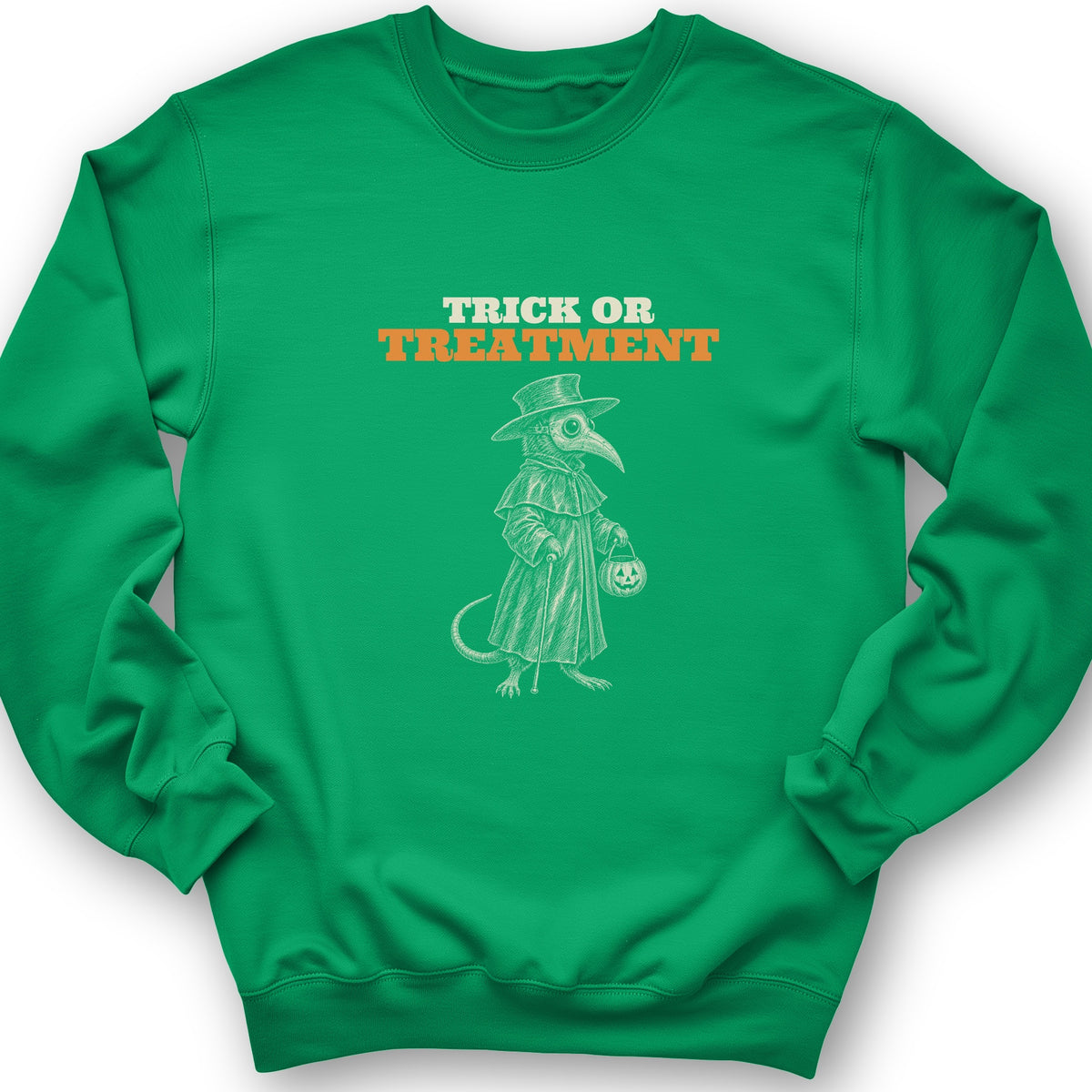Trick Or Treatment Plague Rat Crewneck
