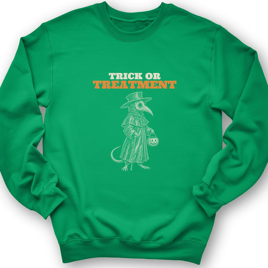 Trick Or Treatment Plague Rat Crewneck