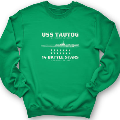 USS Tautog 14 Battle Stars Crewneck