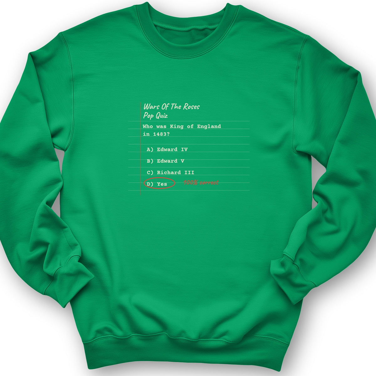 Wars Of The Roses Pop Quiz Crewneck