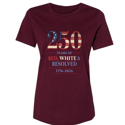 250 Red White and Resolved Women's T-Shirt
