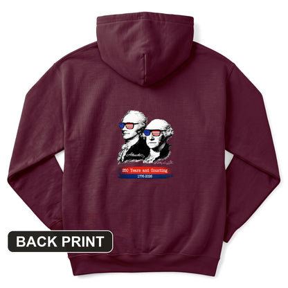 250 Years and Counting Back Print Hoodie