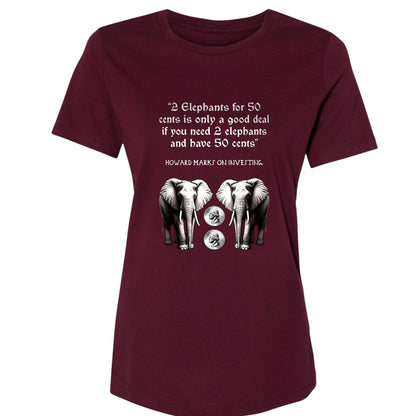 2 Elephants for 50 Cents Women's T-Shirt