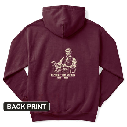 Abe Beanie Back Print Hoodie