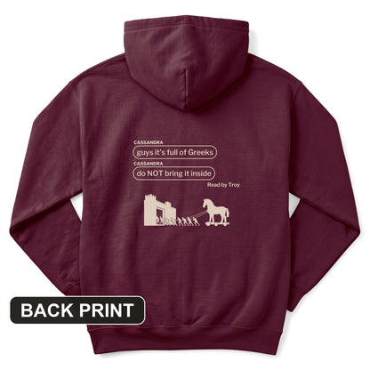 Cassandra Left On Read Back Print Hoodie