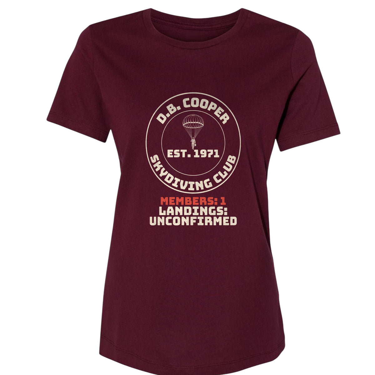 DB Cooper Skydiving Club Women's T-Shirt