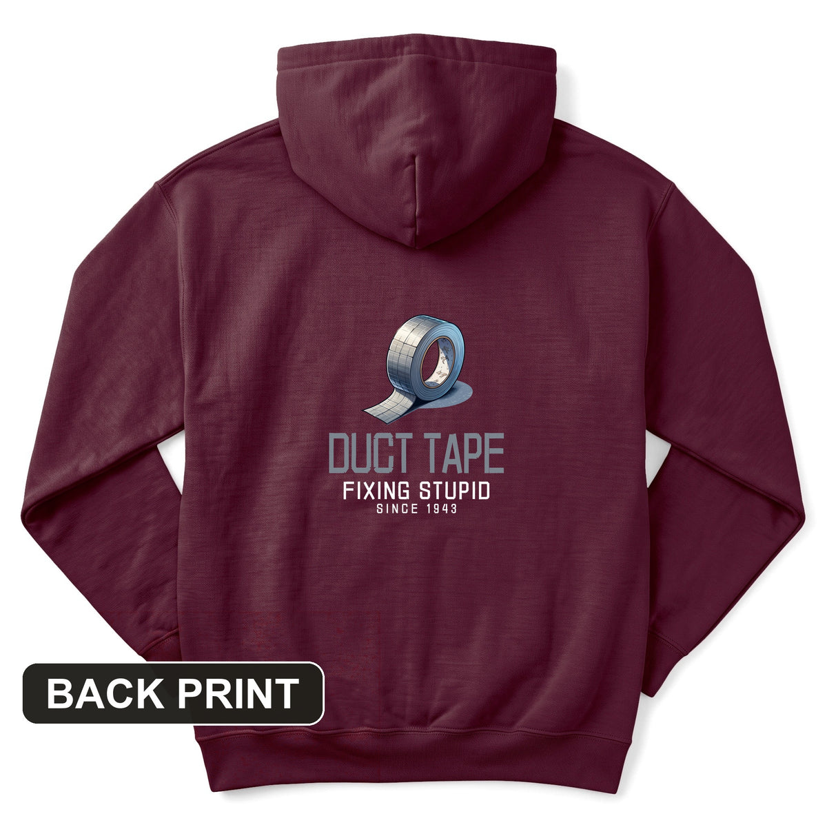 Duct Tape Back Print Hoodie