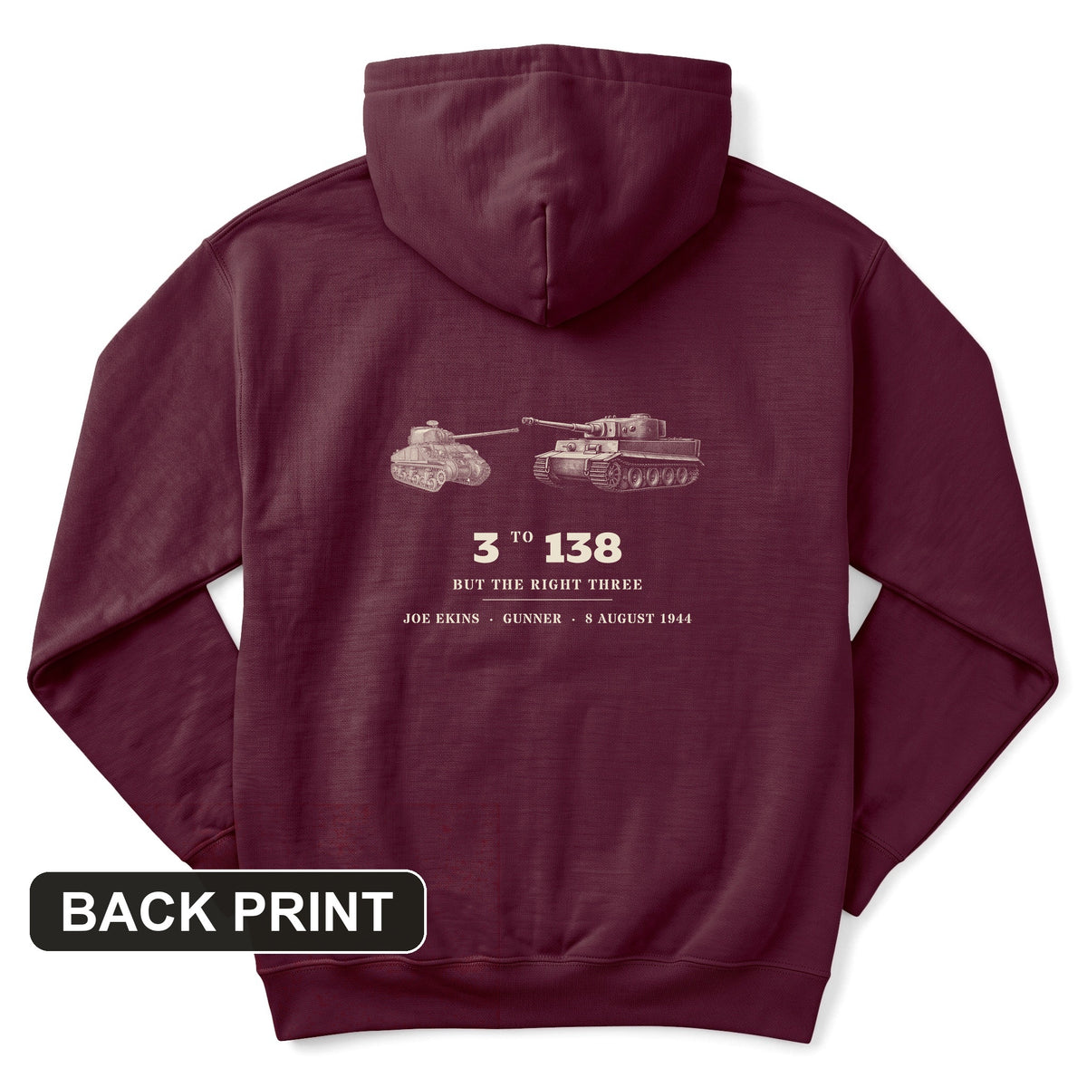 Ekins 3 To 138 Back Print Hoodie