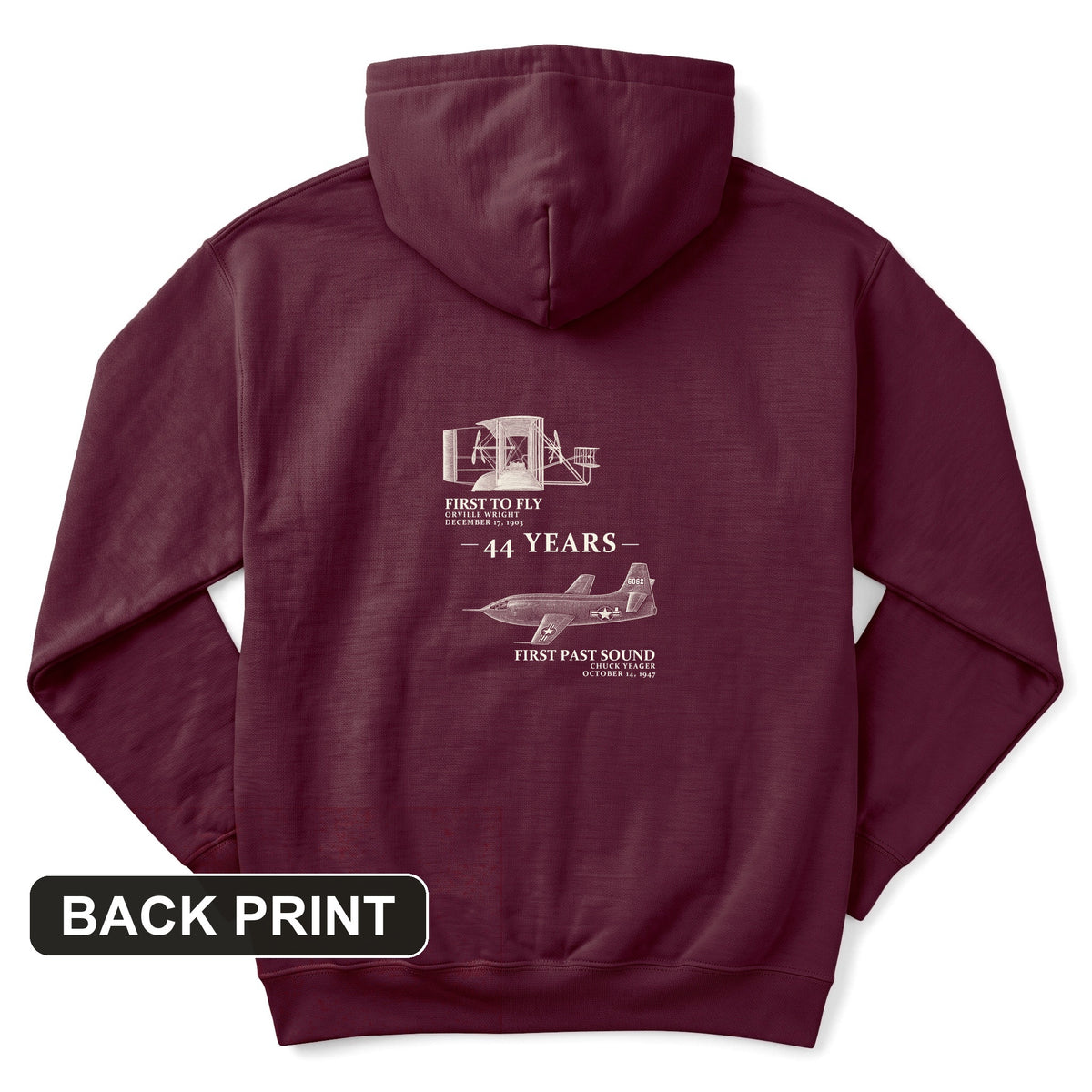 First To Fly - First Past Sound Back Print Hoodie