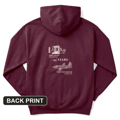 First To Fly - First Past Sound Back Print Hoodie