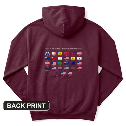 Flags Of The Revolution Back Print Hoodie