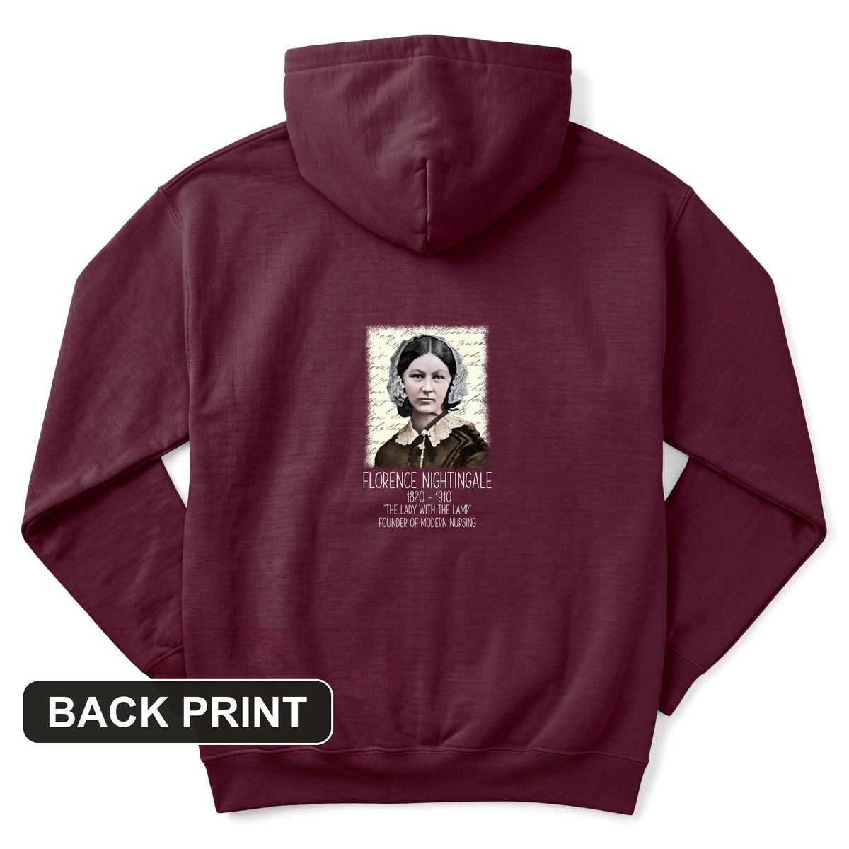 Florence Nightingale Back Print Hoodie