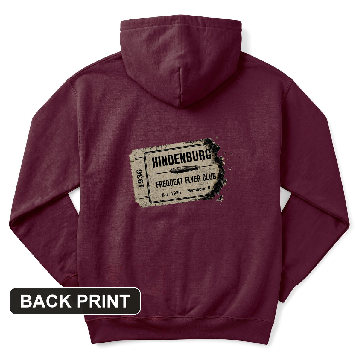Hindenburg Back Print Hoodie