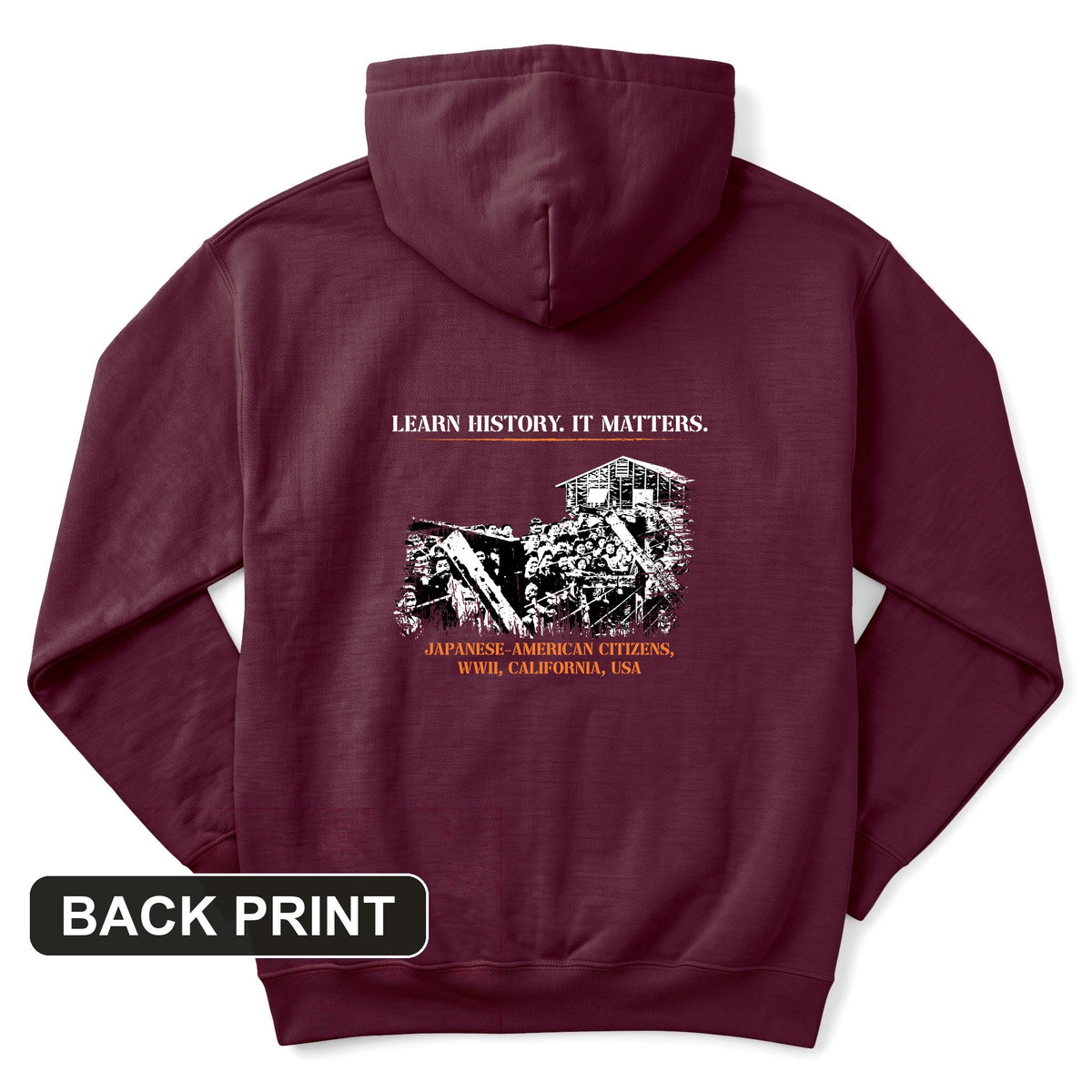 Learn History It Matters Back Print Hoodie
