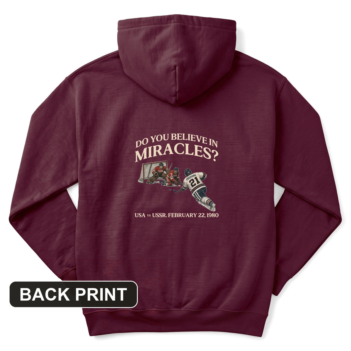 Miracle on Ice Back Print Hoodie