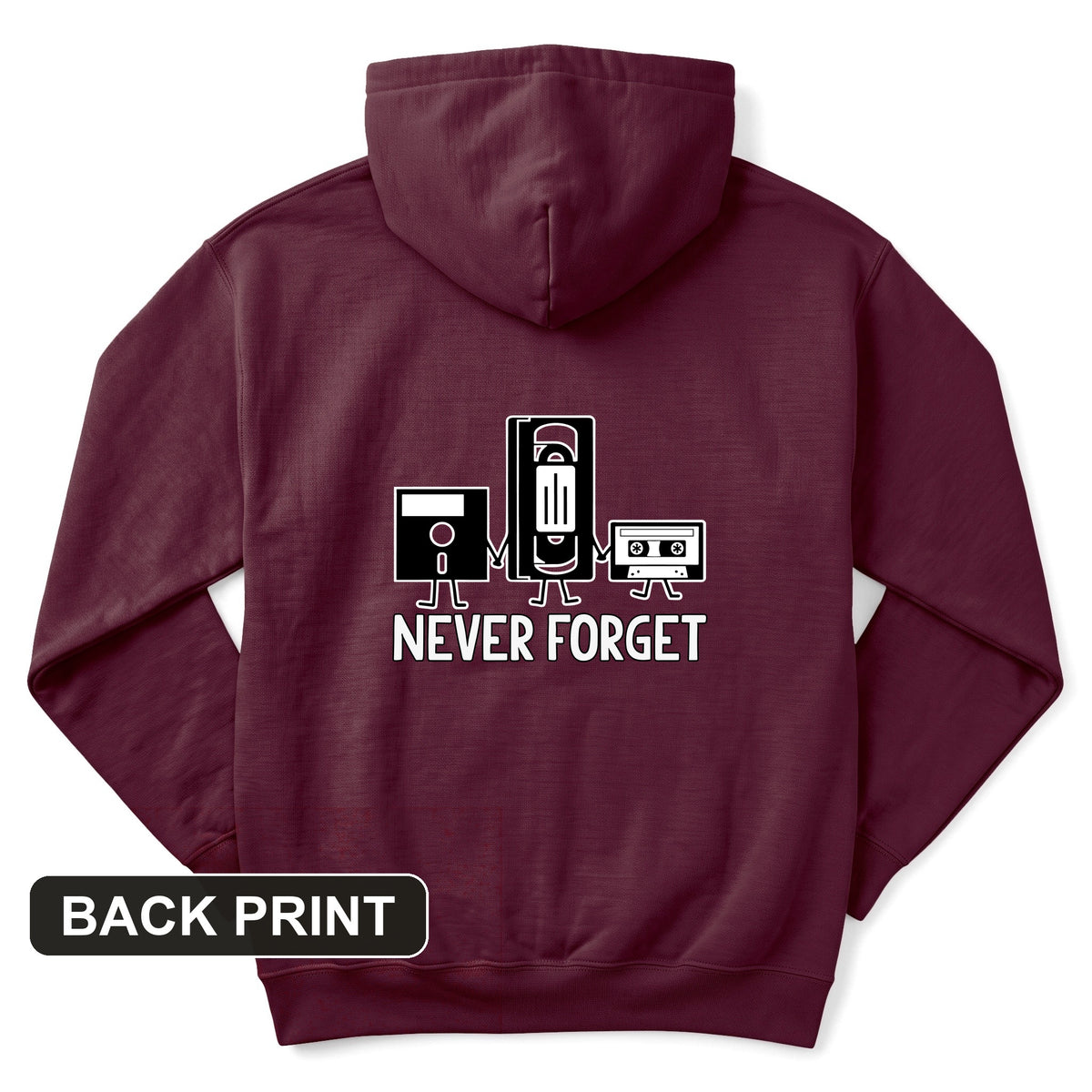 Never Forget Back Print Hoodie