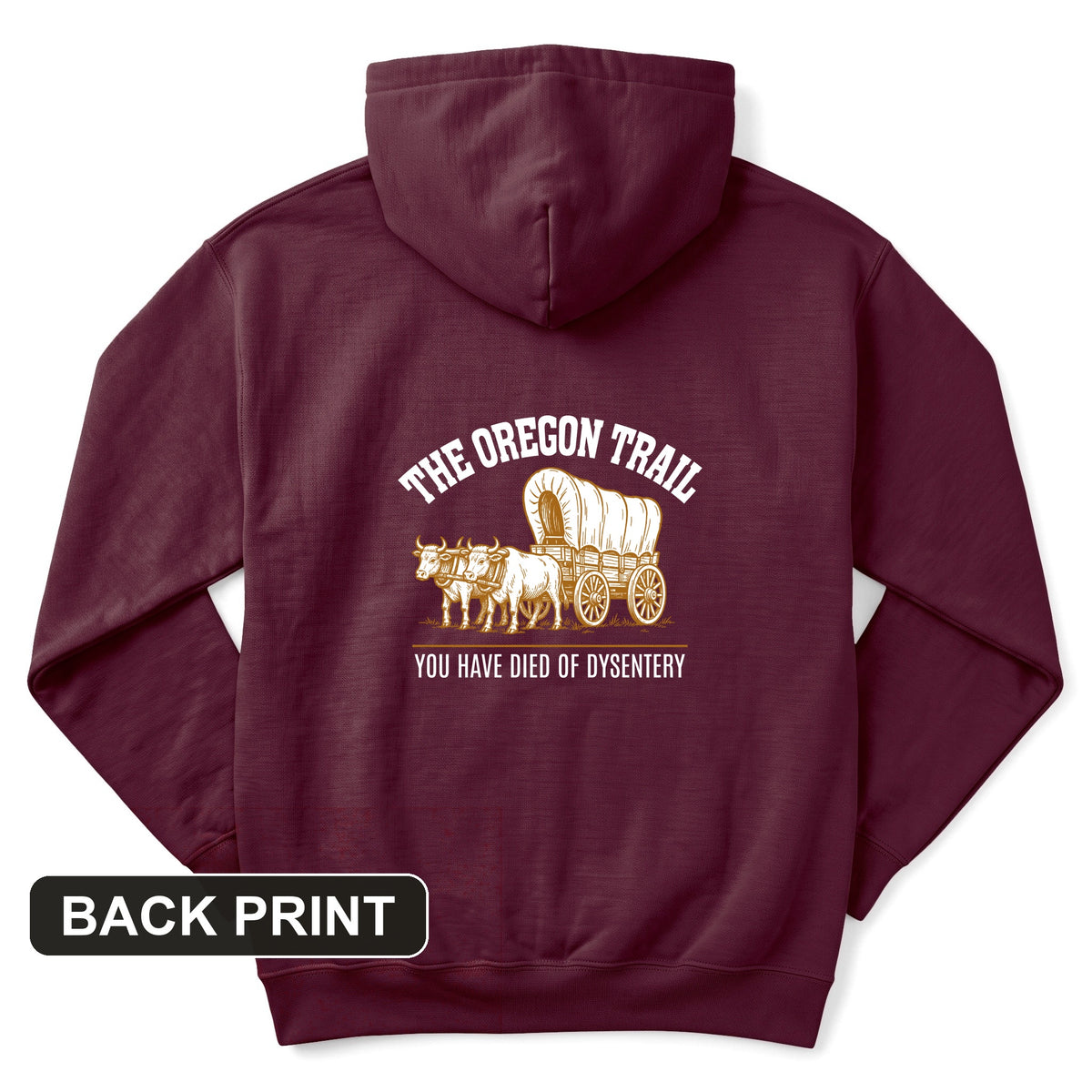 Oregon Trail Dysentery Back Print Hoodie