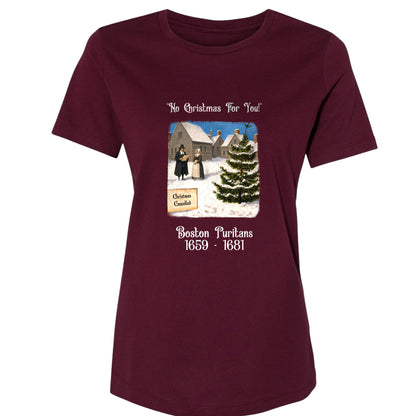 Puritans Banned Xmas Boston Women's T-Shirt
