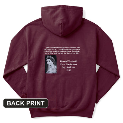 Queen Elizabeth II Xmas Address Back Print Hoodie