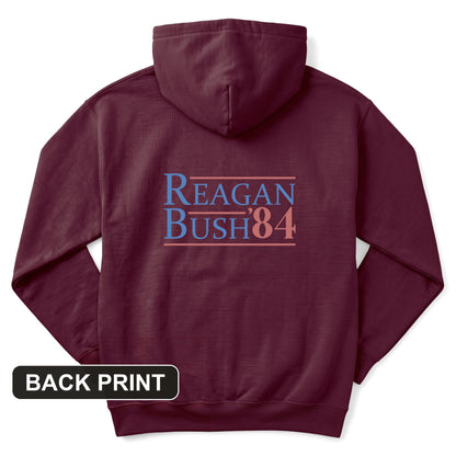 Reagan Bush Back Print Hoodie