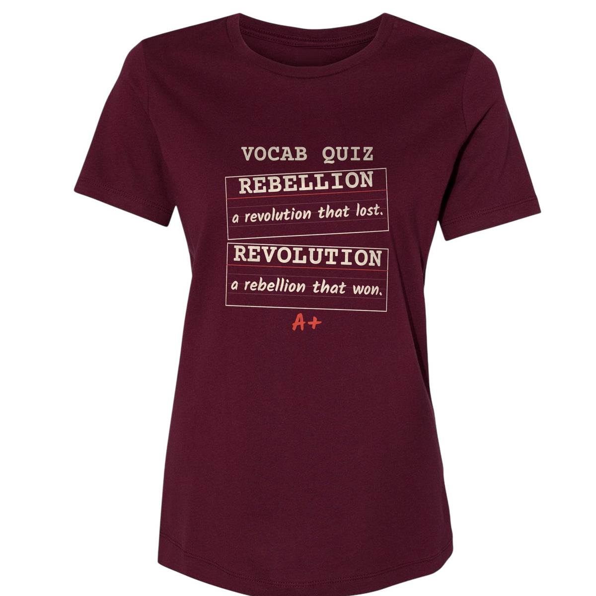 Rebellion Vs Revolution Flash Cards Women's T-Shirt