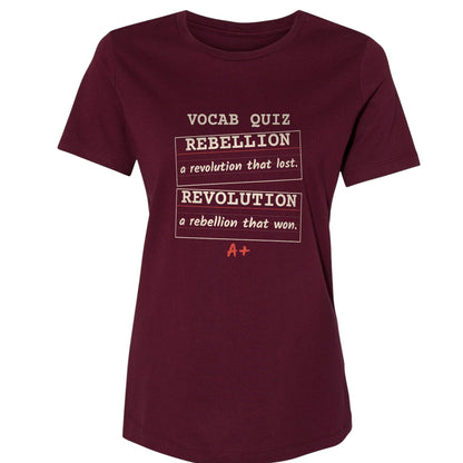 Rebellion Vs Revolution Flash Cards Women's T-Shirt