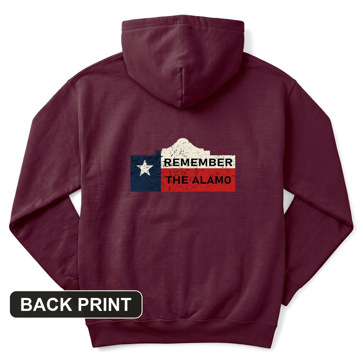 Remember The Alamo Back Print Hoodie