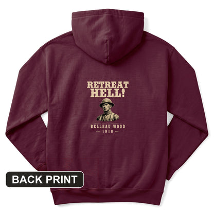 Retreat Hell Bust Back Print Hoodie