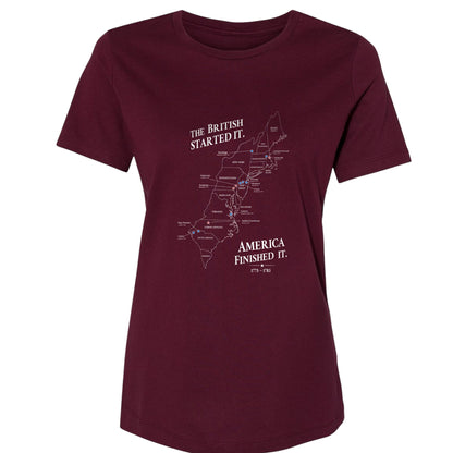 Revolutionary War Map Women's T-Shirt