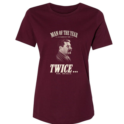 Stalin Man Of The Year Twice Women's T-Shirt