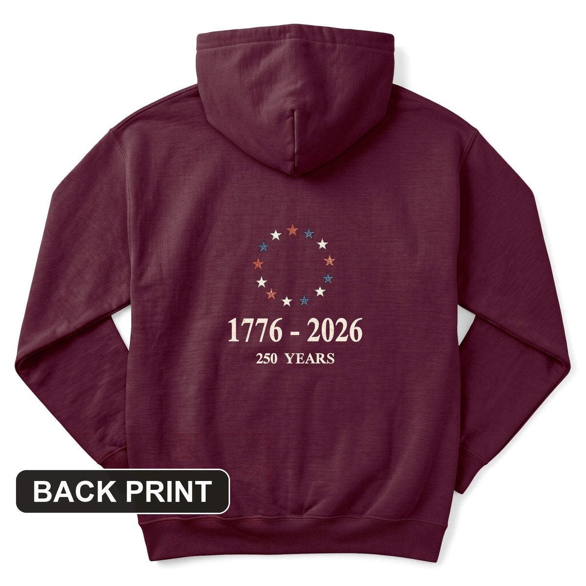 Stars Freedom Back Print Hoodie