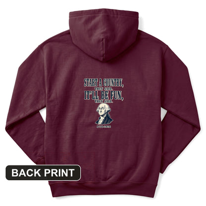 Start a Country Back Print Hoodie