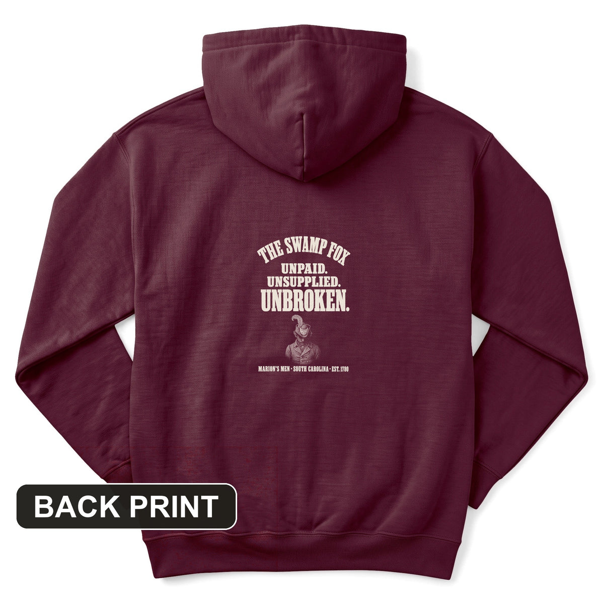 Swamp Fox Unbroken Back Print Hoodie