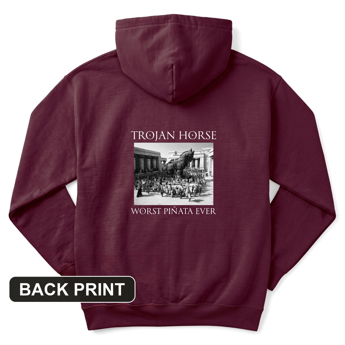 Trojan Horse Pinata Back Print Hoodie