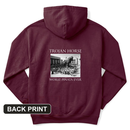 Trojan Horse Pinata Back Print Hoodie