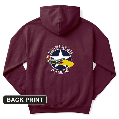 Tuskegee Red Tails Back Print Hoodie