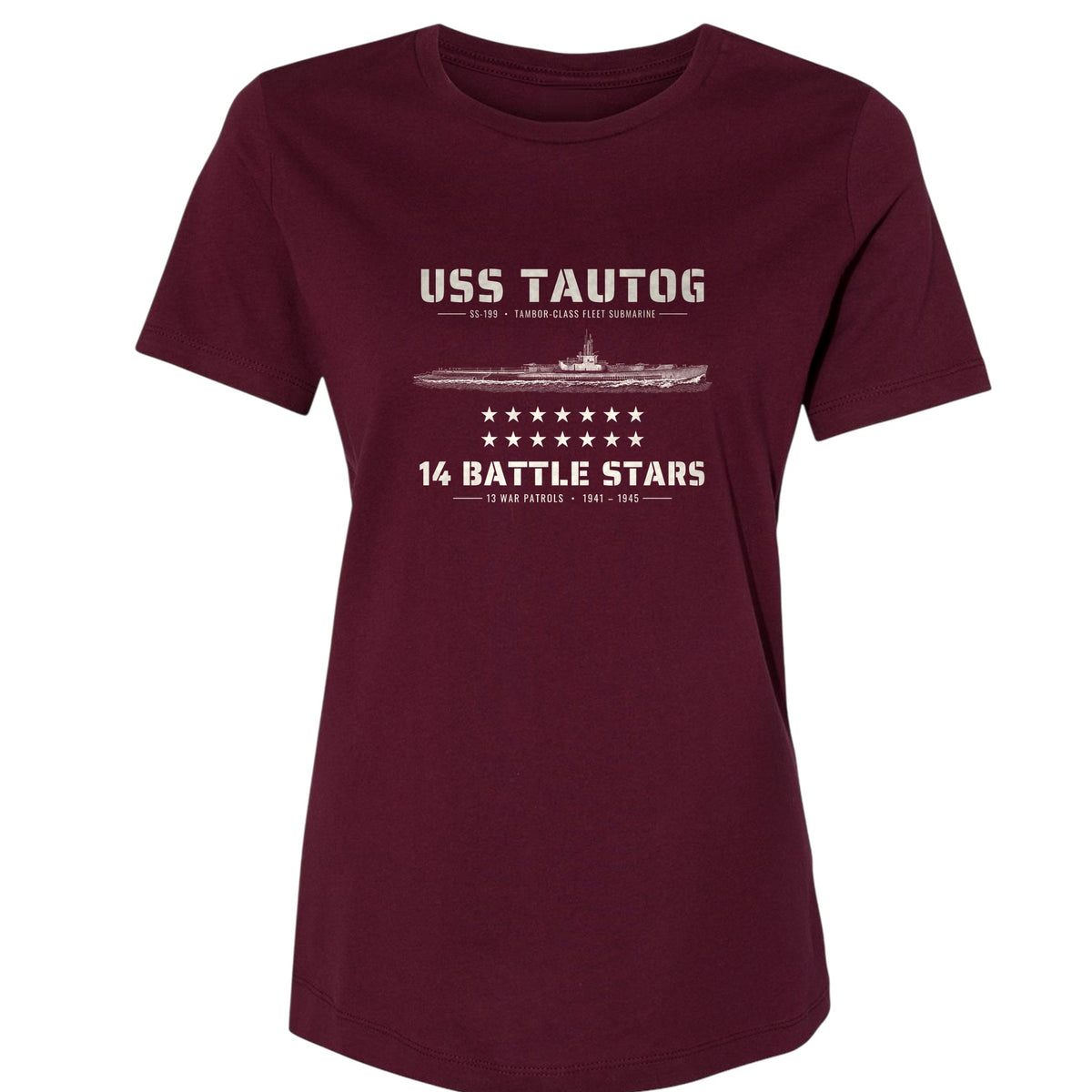 USS Tautog 14 Battle Stars Women's T-Shirt