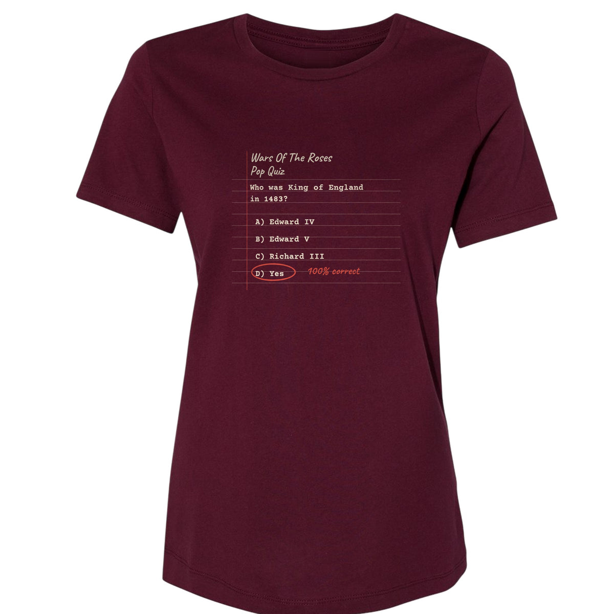 Wars Of The Roses Pop Quiz Women's T-Shirt