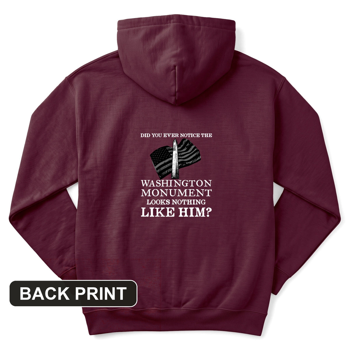 Washington Monument Back Print Hoodie