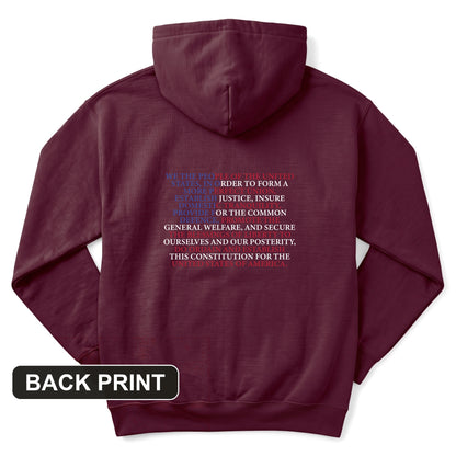 We The People Flag Back Print Hoodie