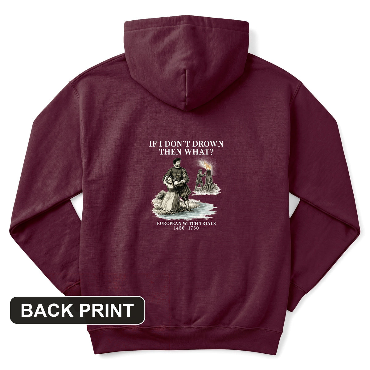 Witch Back Print Hoodie