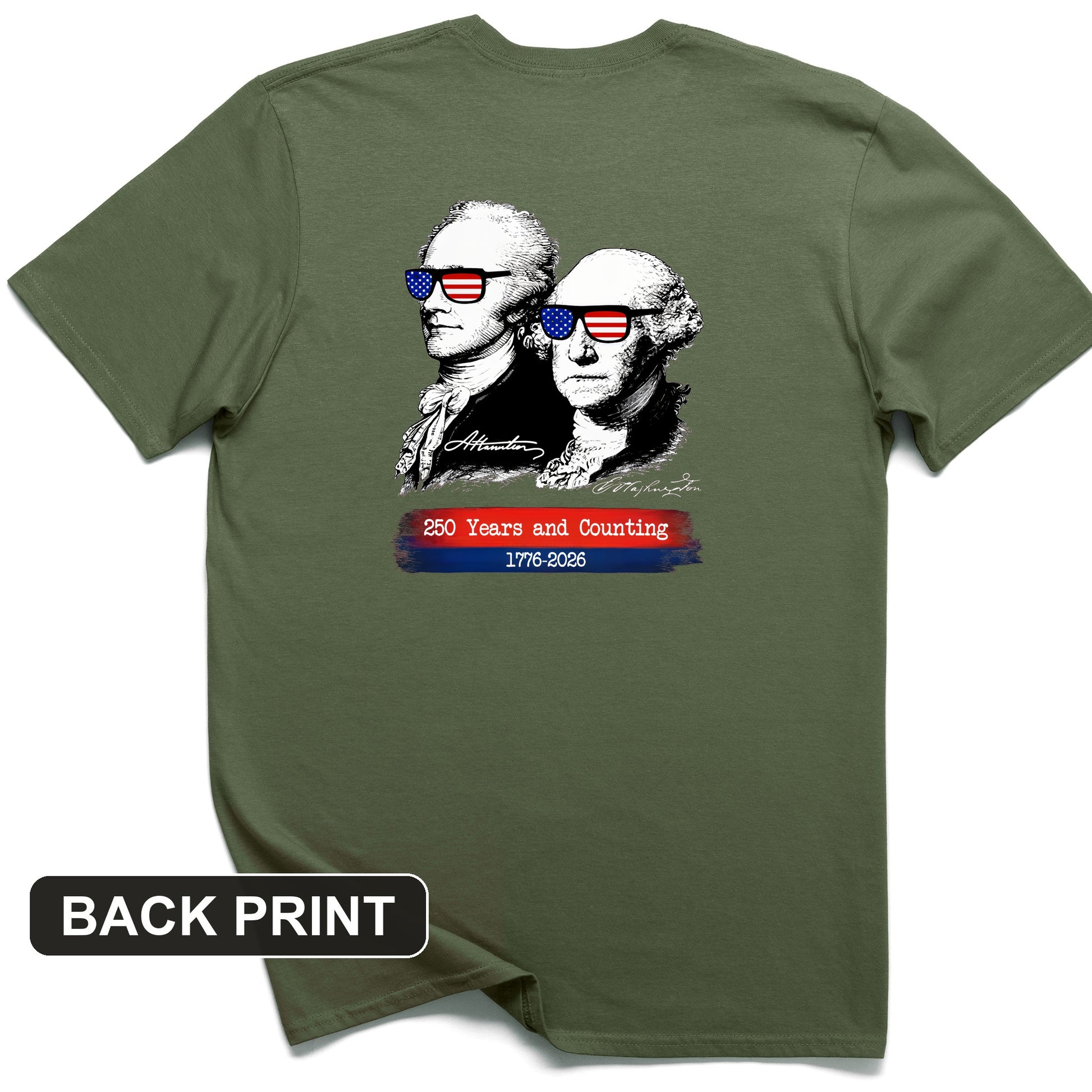 250 Years and Counting Back Print T-Shirt