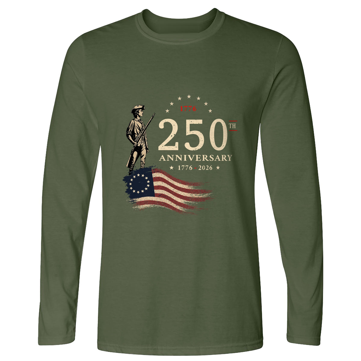 250th Anniversary Soldier Long Sleeve T-Shirt