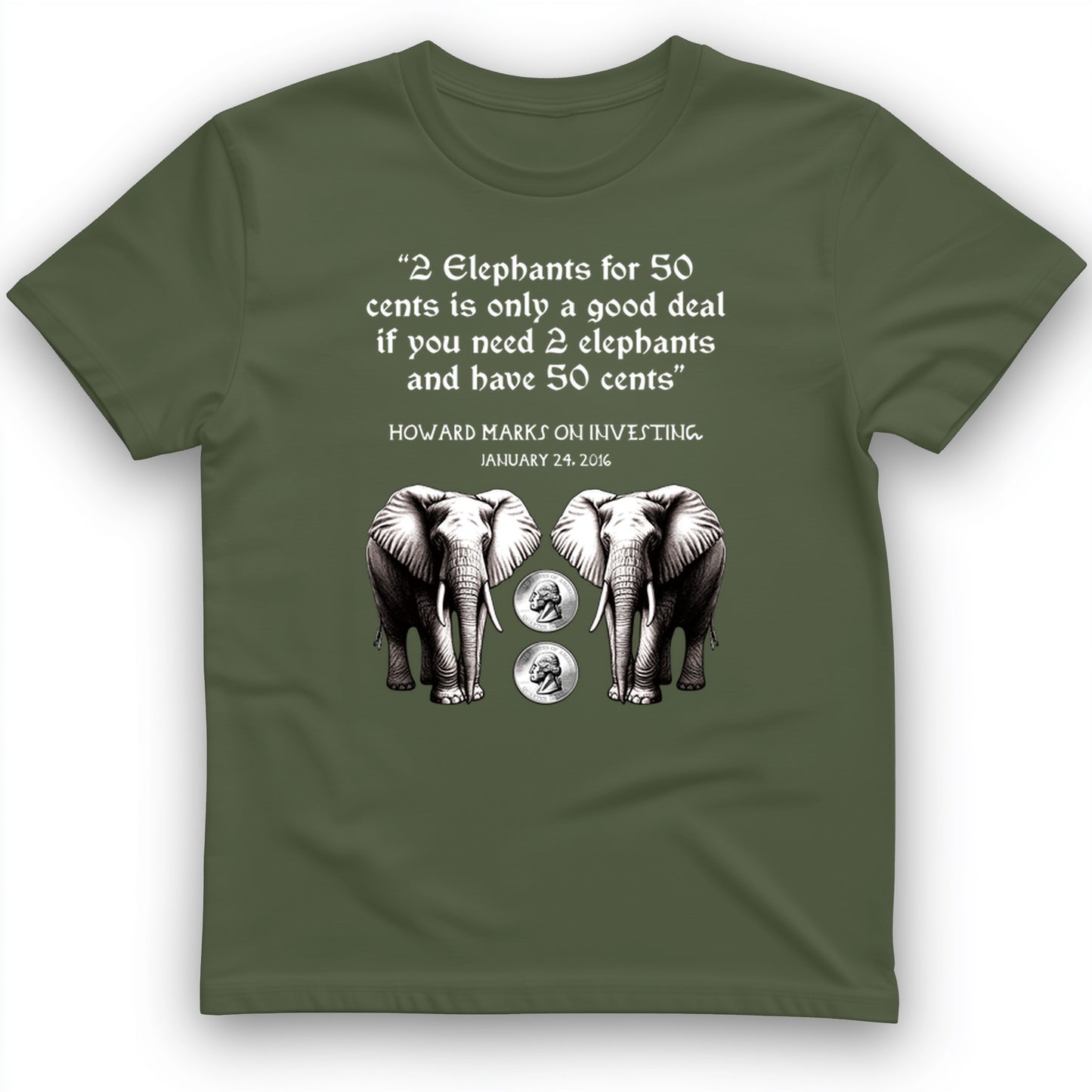 2 Elephants for 50 Cents T-Shirt